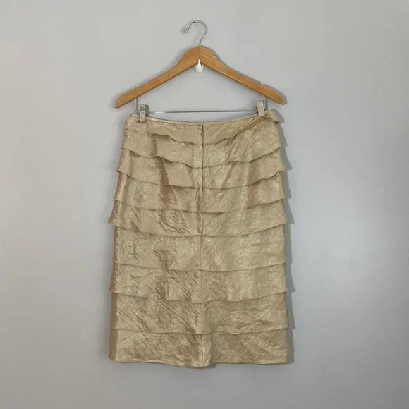 Adrianna Papell Evening Essentials Scalloped Tiered Skirt - Picture 3 of 4